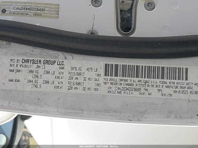 2013 JEEP COMPASS 1C4NJDEB4DD236685 Photo 8