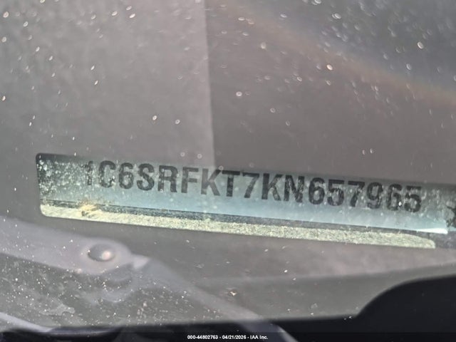 44802763 :رقم المزاد ، 1C6SRFKT7KN657965 vin ، 2019 Ram 1500 مزاد بيع