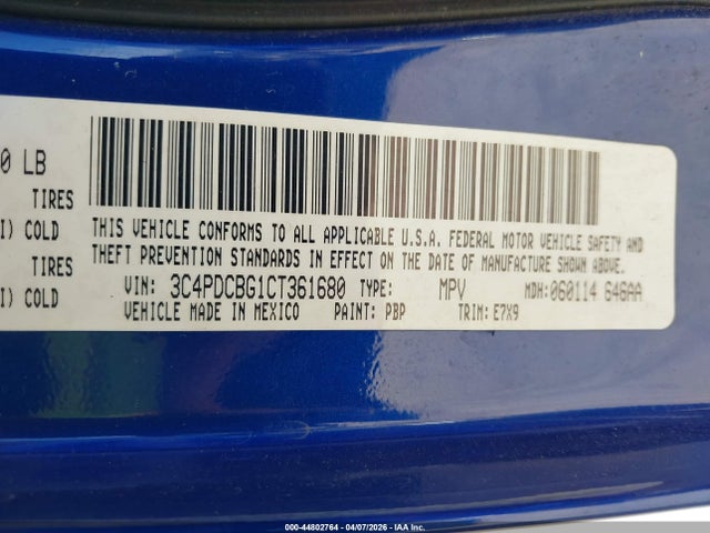 Продажа на аукционе авто 2012 Dodge Journey Sxt, vin: 3C4PDCBG1CT361680, номер лота: 44802764
