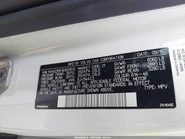 YV4A22PK1G1029512 Volvo Xc90 T6 Momentum