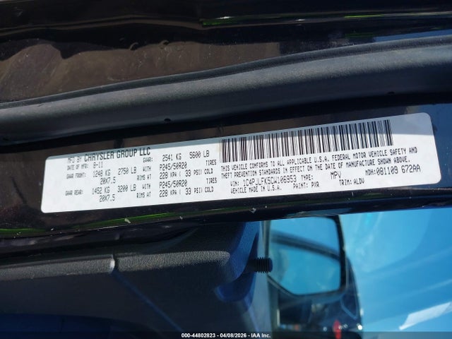 Продажа на аукционе авто 2012 Jeep Liberty Limited Jet Edition, vin: 1C4PJLFK5CW106953, номер лота: 44802823