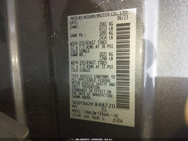 Nissan Rogue S Fwd 2023 5N1BT3AA2PC848720 Image 9