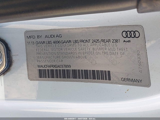 2014 AUDI A5 WAUCFAFRXEA037899 Photo 8