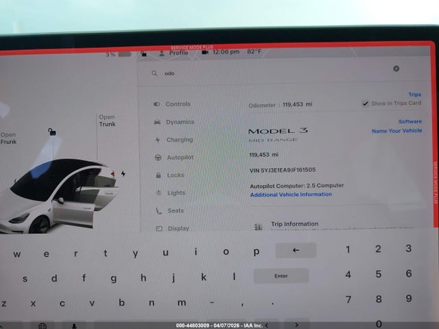 Tesla Model 3 Long Range/mid Range 2018 5YJ3E1EA9JF161505 Image 7