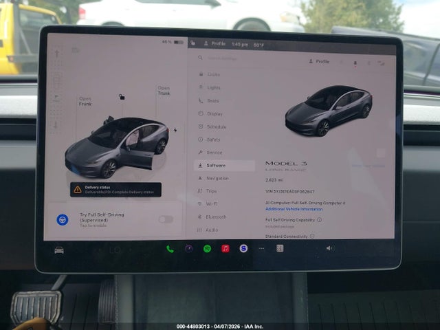 Продаж на аукціоні авто 2025 Tesla Model 3 Long Range Rear-wheel Drive/standard Rear-wheel Drive, vin: 5YJ3E1EA0SF062847, номер лоту: 44803013