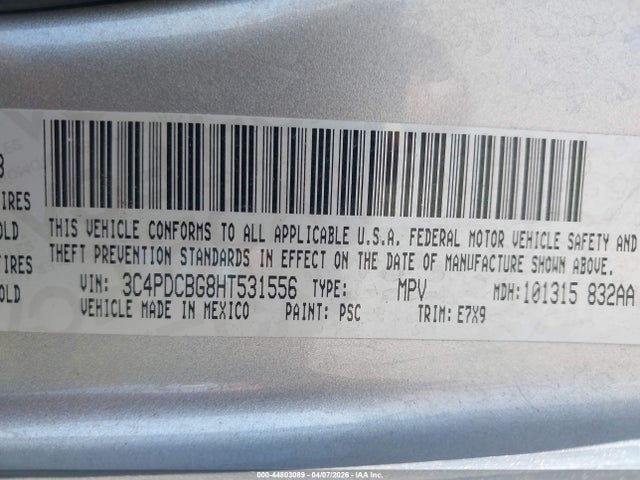 Dodge Journey Sxt 2017 3C4PDCBG8HT531556 Image 9