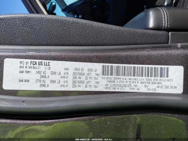 Aukcja sprzedaży 2018 Dodge Durango Gt Rwd, vin: 1C4RDHDG8JC281675, numer aukcji: 44803126