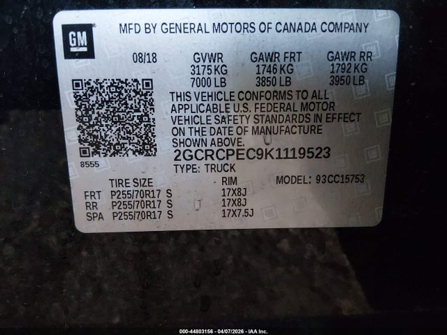 Chevrolet Silverado 1500 Ld Lt 2019 2GCRCPEC9K1119523 Image 9