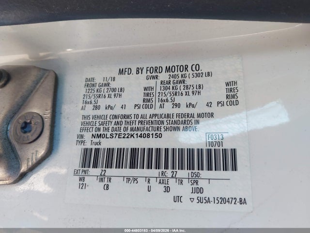 2019 FORD TRANSIT CONNECT NM0LS7E22K1408150 Photo 8