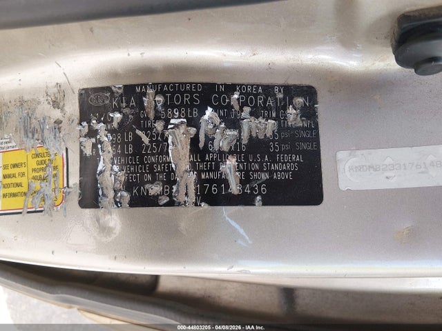 2007 KIA SEDONA KNDMB233176148436 Photo 8
