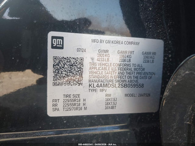 Продаж на аукціоні авто 2025 Buick Encore Gx Sport Touring Fwd, vin: KL4AMDSL2SB059558, номер лоту: 44803341