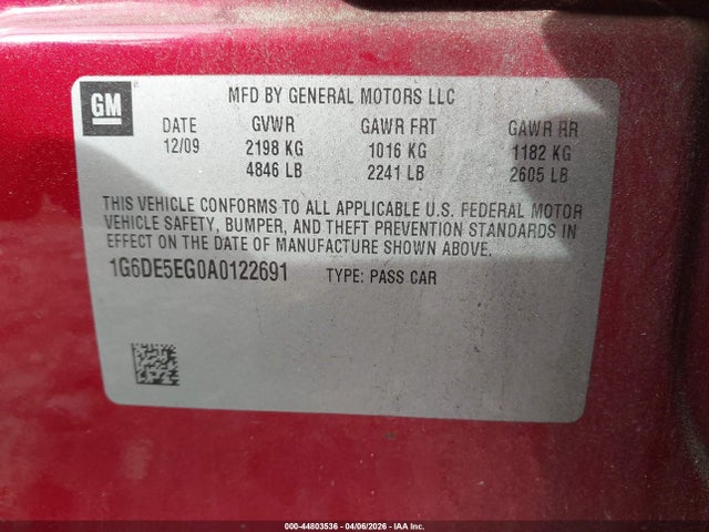 2010 CADILLAC CTS 1G6DE5EG0A0122691 Photo 8