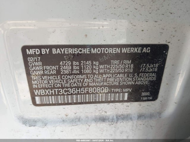 Продажа на аукционе авто 2017 Bmw X1 Xdrive28i, vin: WBXHT3C36H5F80800, номер лота: 44803561