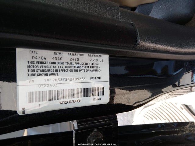 2004 VOLVO S60 YV1RH52Y242409685 Photo 8