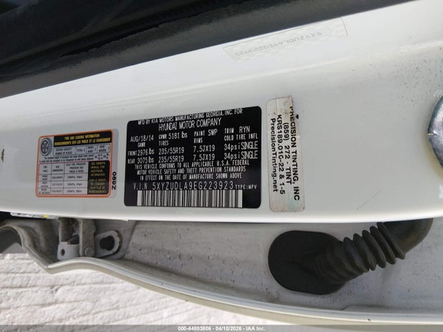 44803806 :رقم المزاد ، 5XYZUDLA9EG223923 vin ، 2014 Hyundai Santa Fe Sport 2.0l Turbo مزاد بيع