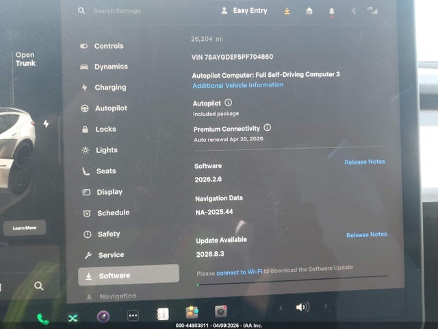 44803811 :رقم المزاد ، 7SAYGDEF5PF704860 vin ، 2023 Tesla Model Y Performance Dual Motor All-wheel Drive مزاد بيع