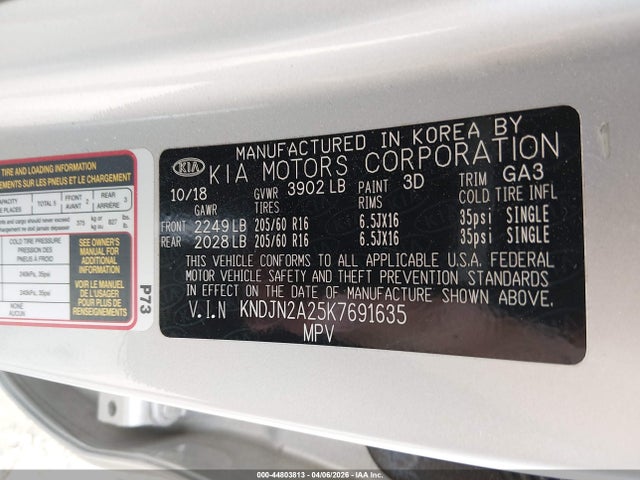 Продаж на аукціоні авто 2019 Kia Soul, vin: KNDJN2A25K7691635, номер лоту: 44803813