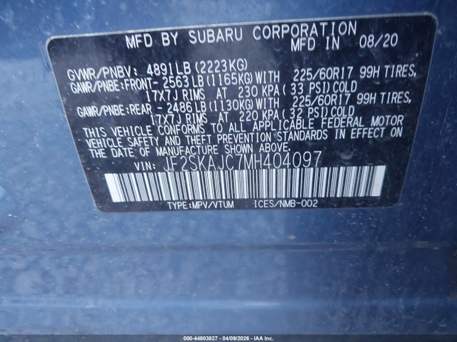 2021 SUBARU FORESTER JF2SKAJC7MH404097 Photo 8