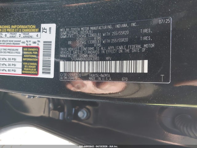 Продаж на аукціоні авто 2025 Lexus Tx 350 Premium, vin: 5TDAAAB66SS043993, номер лоту: 44803843
