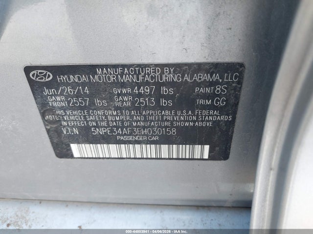 5NPE34AF3FH030158 Hyundai Sonata Sport