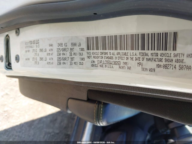 Aukcja sprzedaży 2016 Jeep Cherokee Latitude, vin: 1C4PJLCS5GW138263, numer aukcji: 44803955