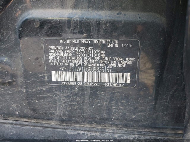 2016 SUBARU WRX JF1VA1E66G9826157 Photo 8