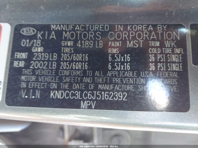 2018 KIA NIRO KNDCC3LC6J5162392 Photo 8