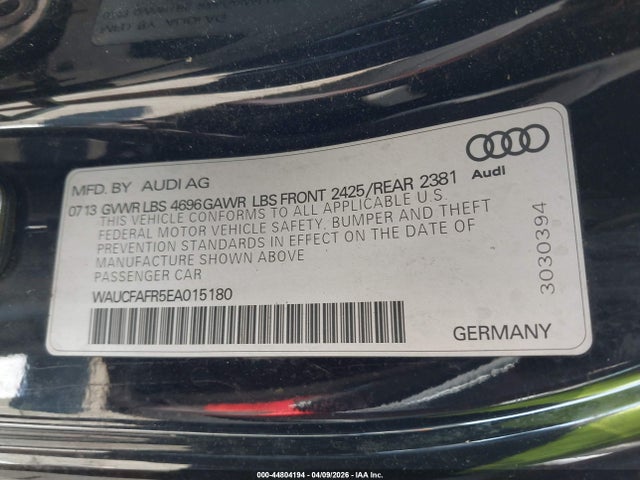 Продаж на аукціоні авто 2014 Audi A5 2.0t Premium, vin: WAUCFAFR5EA015180, номер лоту: 44804194