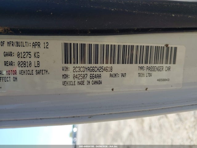Продаж на аукціоні авто 2012 Dodge Challenger Sxt, vin: 2C3CDYAG6CH254618, номер лоту: 44804199