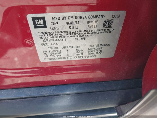 KL4CJFSM4JB670518 Buick Encore Preferred Ii