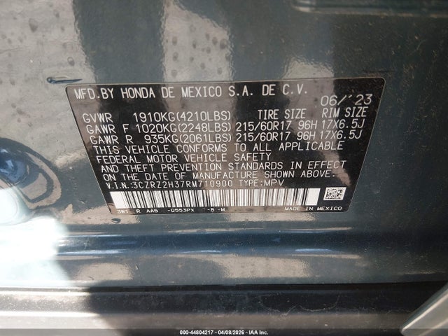 2024 Honda Hr-v Awd Lx მანქანა იყიდება აუქციონზე, vin: 3CZRZ2H37RM710900, აუქციონის ნომერი: 44804217