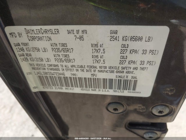 2005 JEEP LIBERTY 1J4GL58K55W723446 Photo 8