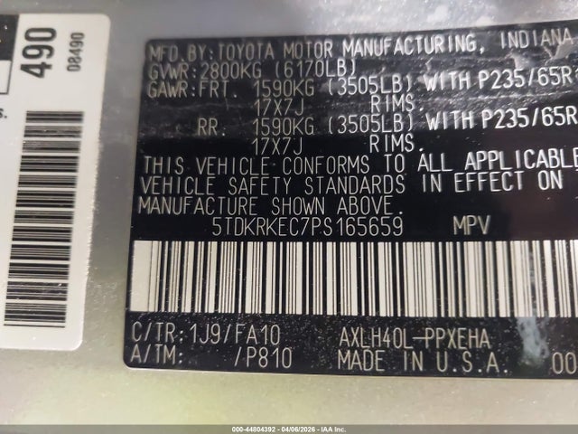 2023 TOYOTA SIENNA 5TDKRKEC7PS165659 Photo 8