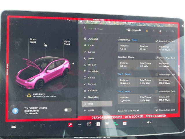 Продажа на аукционе авто 2024 Tesla Model Y Long Range Dual Motor All-wheel Drive, vin: 7SAYGAEE6RF108312, номер лота: 44804438