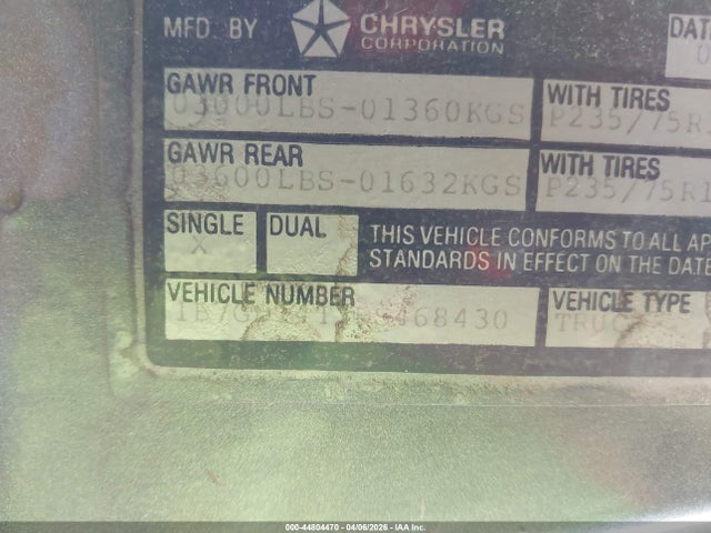 1983 DODGE D-SERIES 1B7GD14T7DS468430 Photo 8