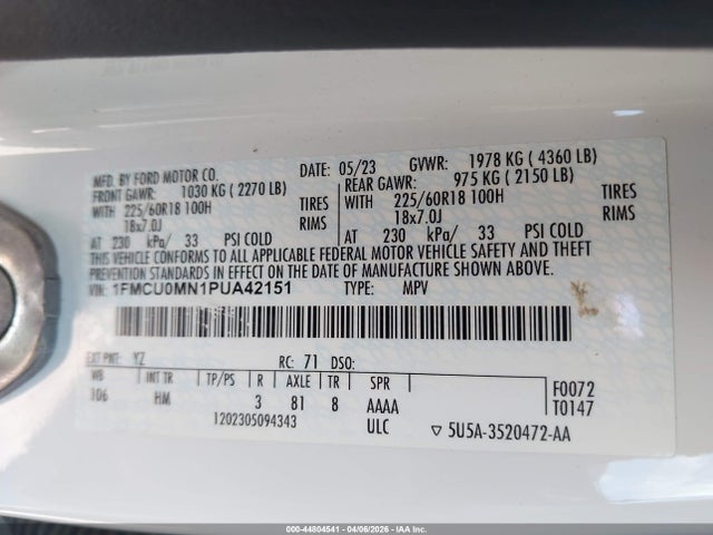 2023 FORD ESCAPE 1FMCU0MN1PUA42151 Photo 8