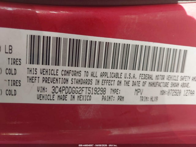 Dodge Journey Crossroad 2015 3C4PDDGG2FT519298 Image 9