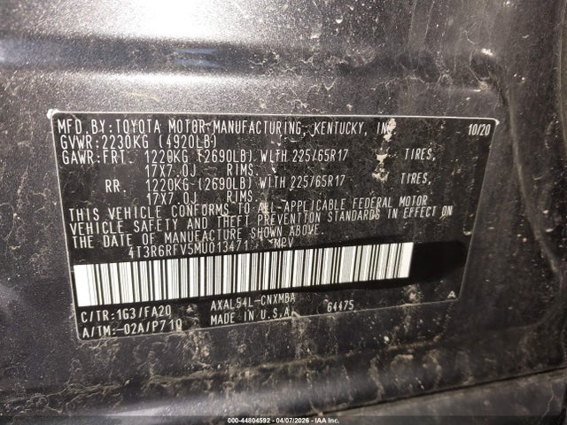 2021 TOYOTA RAV4 HYBRID 4T3R6RFV5MU013471 Photo 8