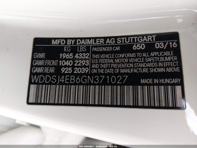 2016 MERCEDES-BENZ CLA 250 WDDSJ4EB6GN371027 Photo 8