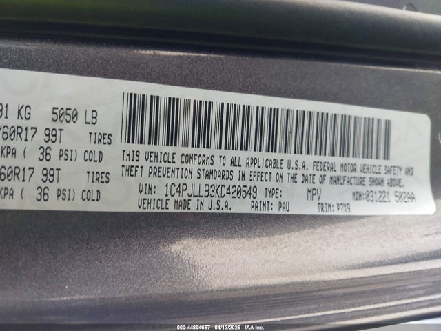 Продаж на аукціоні авто 2019 Jeep Cherokee Latitude Plus Fwd, vin: 1C4PJLLB3KD420549, номер лоту: 44804657