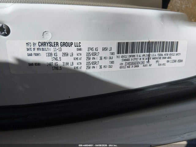 44804801 :رقم المزاد ، 2C4RDGBG6ER241203 vin ، 2014 Dodge Grand Caravan Se مزاد بيع