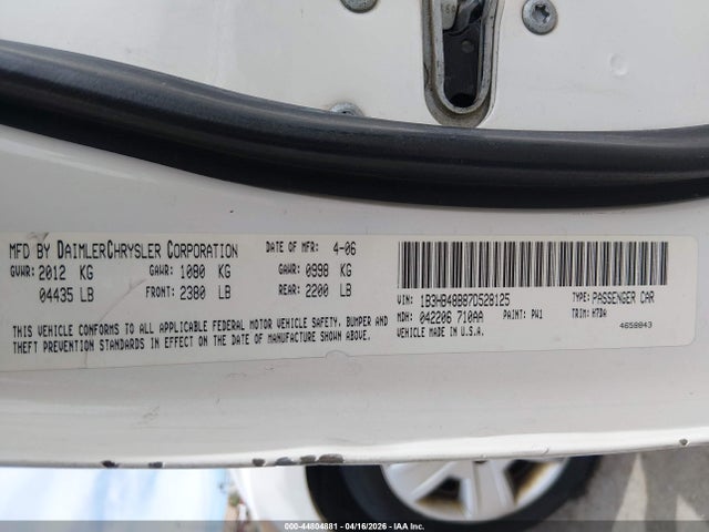 Продажа на аукционе авто 2007 Dodge Caliber Sxt, vin: 1B3HB48B87D528125, номер лота: 44804881