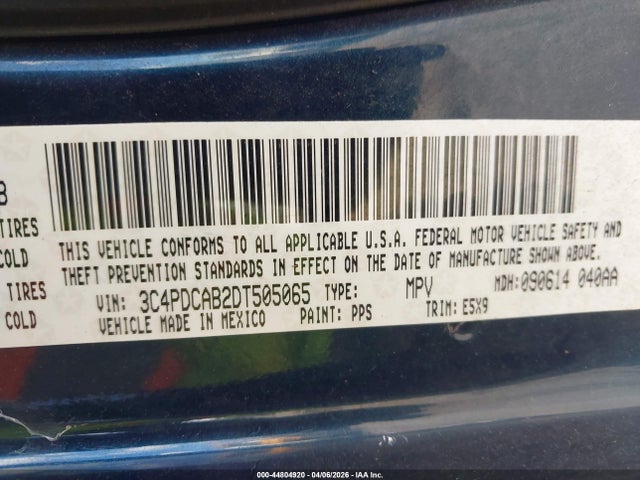Продажа на аукционе авто 2013 Dodge Journey American Value Pkg, vin: 3C4PDCAB2DT505065, номер лота: 44804920