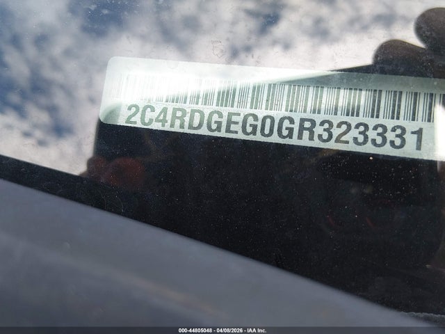 2016 Dodge Grand Caravan R/t მანქანა იყიდება აუქციონზე, vin: 2C4RDGEG0GR323331, აუქციონის ნომერი: 44805048