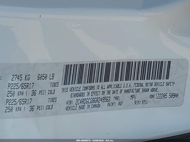 2016 DODGE GRAND CARAVAN 2C4RDGCG8GR249563 Photo 8