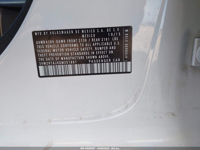 3VW267AJ4GM251891 Volkswagen Jetta 1.4t S