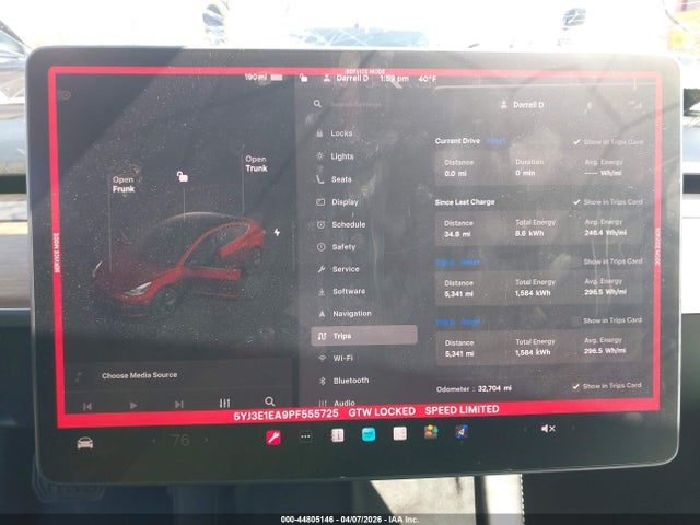 Продажа на аукционе авто 2023 Tesla Model 3 Rear-wheel Drive, vin: 5YJ3E1EA9PF555725, номер лота: 44805146