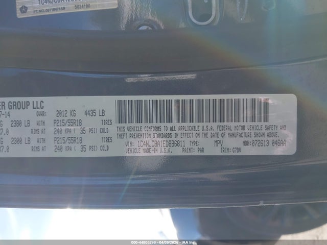 2014 JEEP COMPASS 1C4NJCBA1ED886811 Photo 8