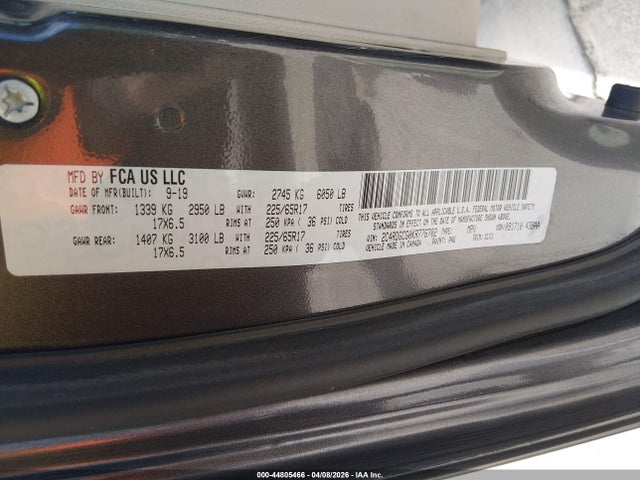 Dodge Grand Caravan Sxt 2019 2C4RDGCG0KR776702 Image 9