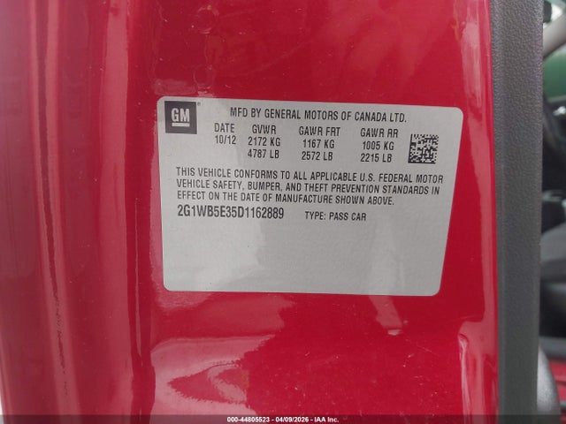 2013 CHEVROLET IMPALA 2G1WB5E35D1162889 Photo 8